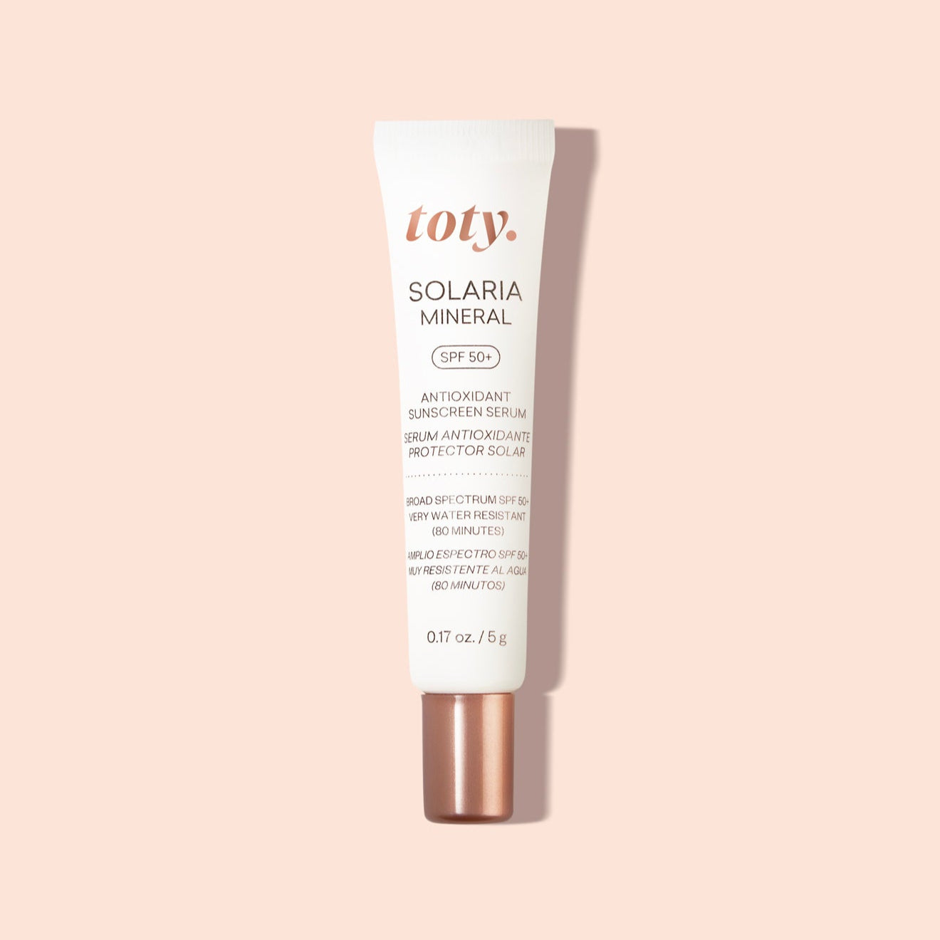 Solaria Mineral SPF 50+ 5g, product shown against a pink background